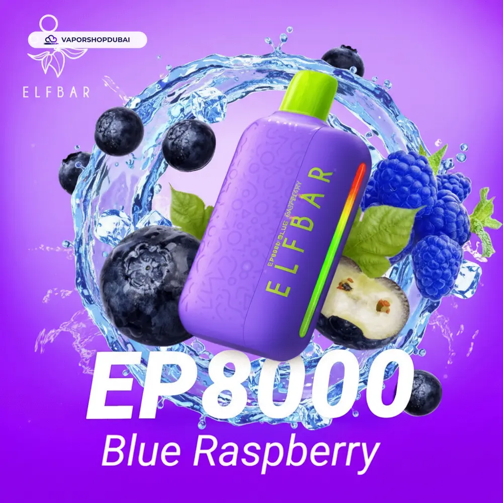 ELF Bar EP8000 Disposable Vape 8000 Puffs 20mg In UAE 35 blue-raspberry