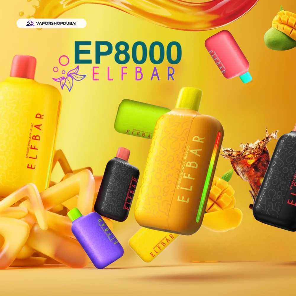 ELF Bar EP8000 Vape In UAE 14 ELF Bar EP8000 Disposable Vape 8000 Puffs 20mg In UAE