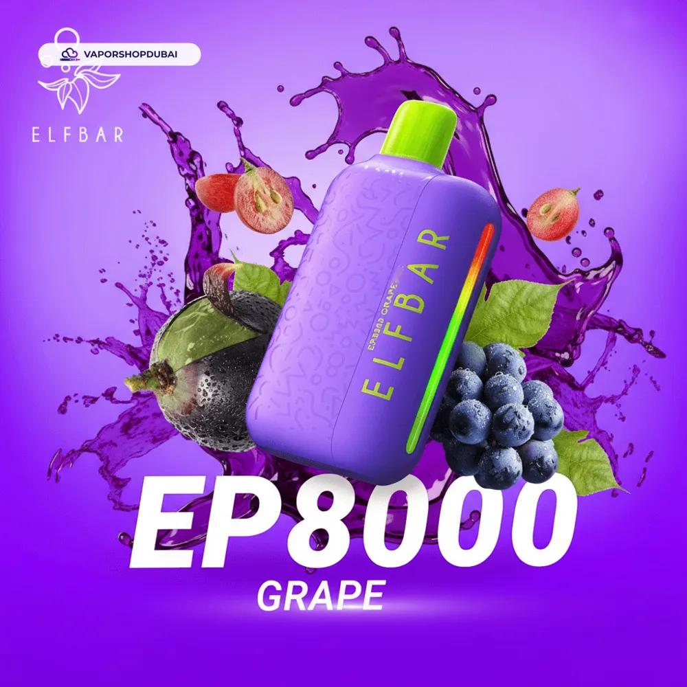 ELF Bar EP8000 Vape In UAE 8 ELF Bar EP8000 Disposable Vape 8000 Puffs 20mg In UAE