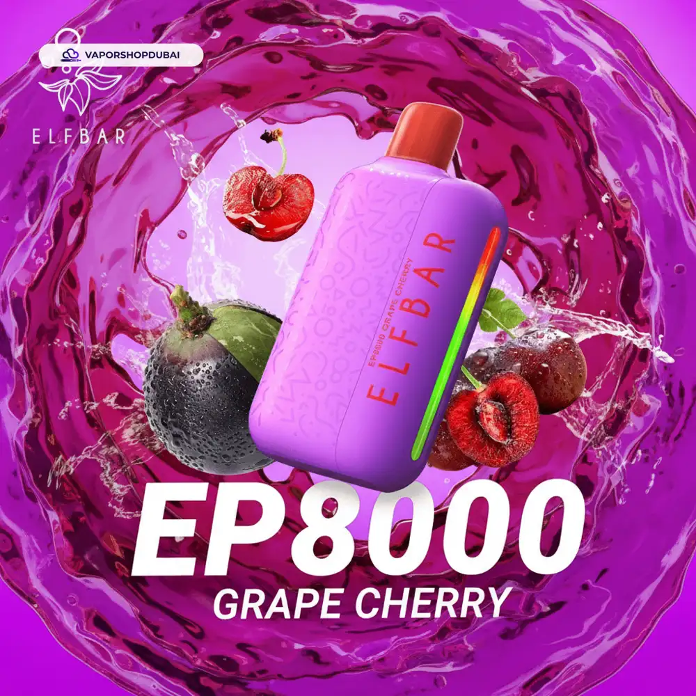 ELF Bar EP8000 Disposable Vape 8000 Puffs 20mg In UAE 39 grape-cherry