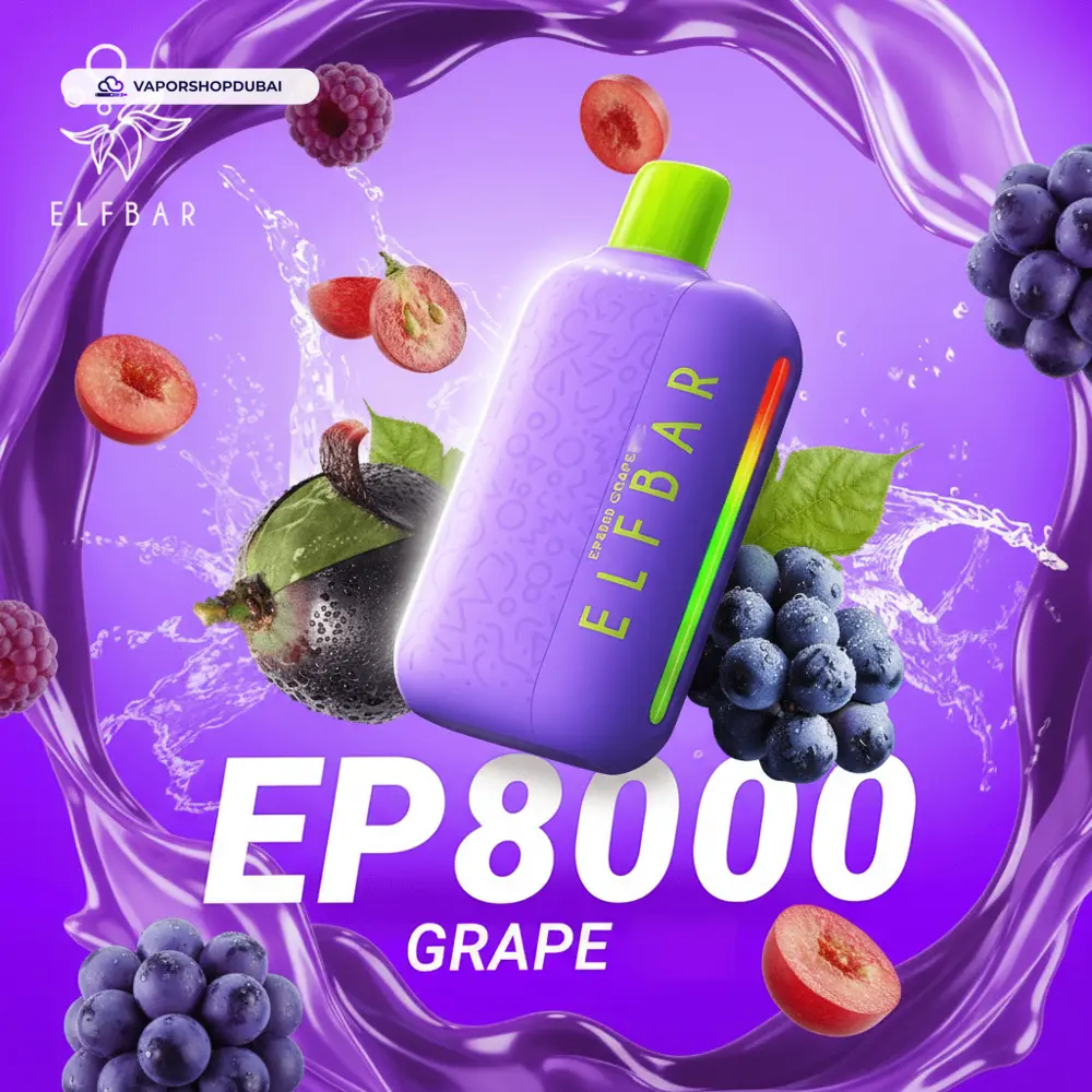 ELF Bar EP8000 Disposable Vape 8000 Puffs 20mg In UAE 38 grape