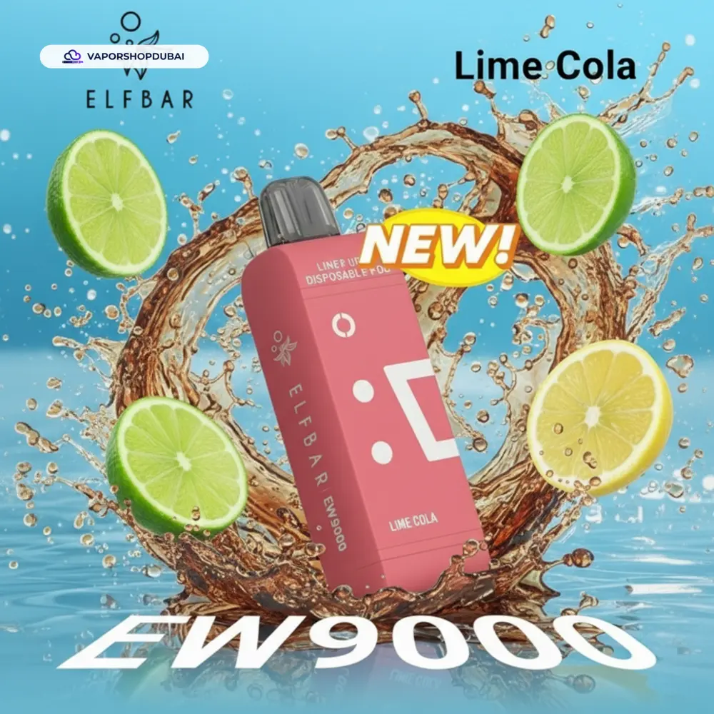 Elf Bar EW9000 Replacement Pods Prefilled 9000 Puffs In UAE 45 lime-cola