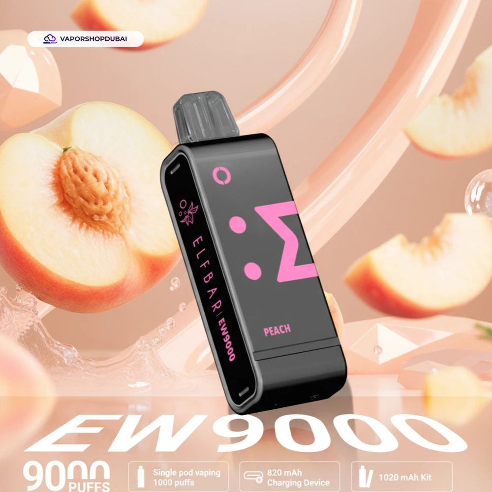 Elf Bar EW9000 Replacement Pods Prefilled 9000 Puffs In UAE 43 peach