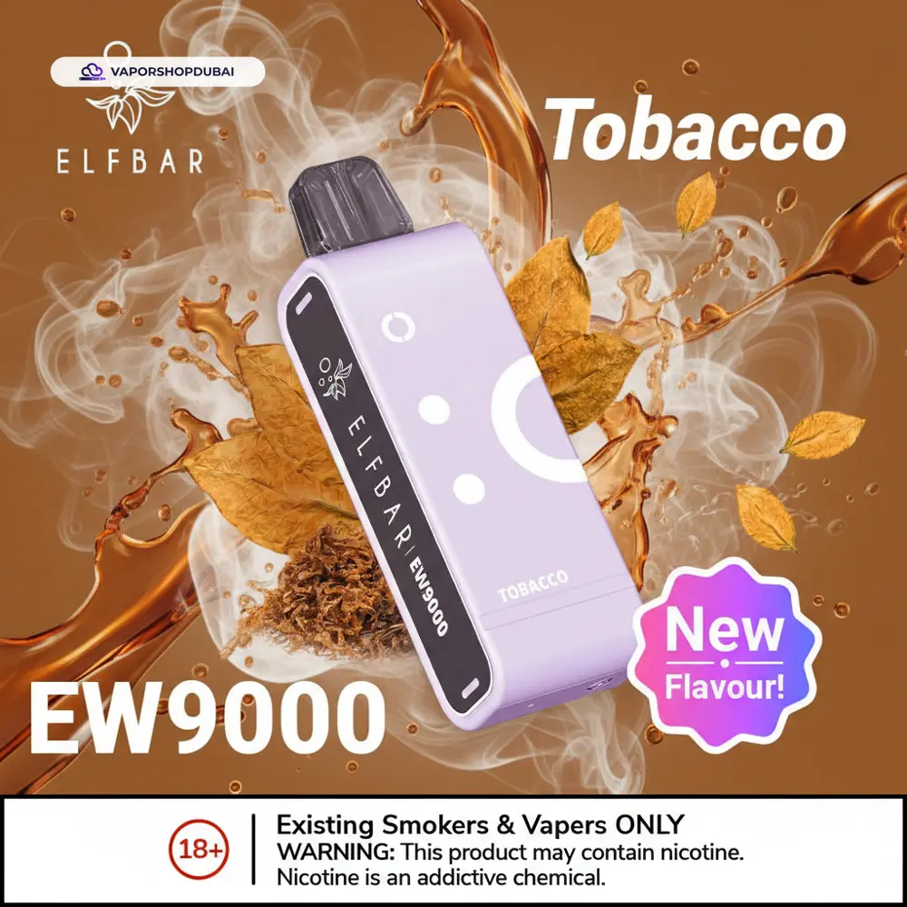 Elf Bar EW9000 Replacement Pods Prefilled 9000 Puffs In UAE 46 tobacco