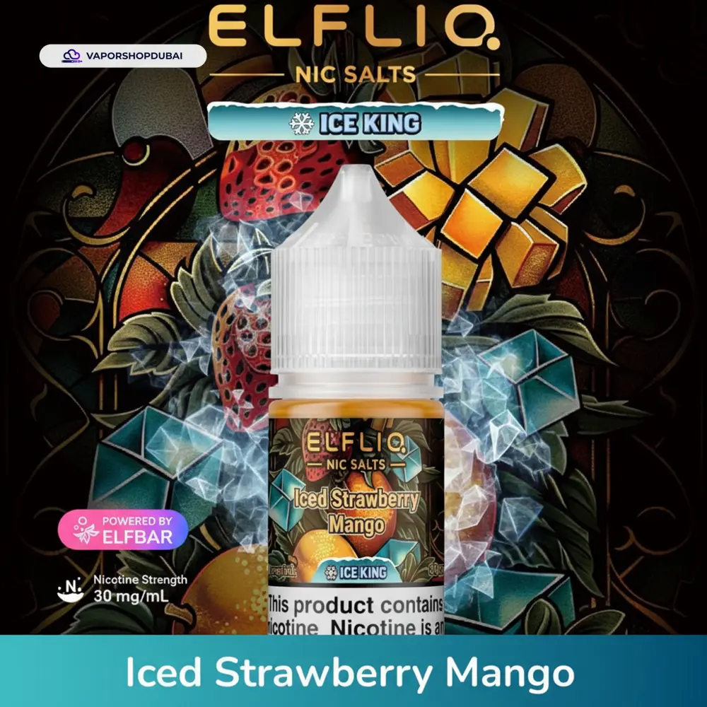 ELFLIQ Nic Salts E-Liquid In UAE 5 ELFLIQ Nic Salts 30mg Ice King In UAE