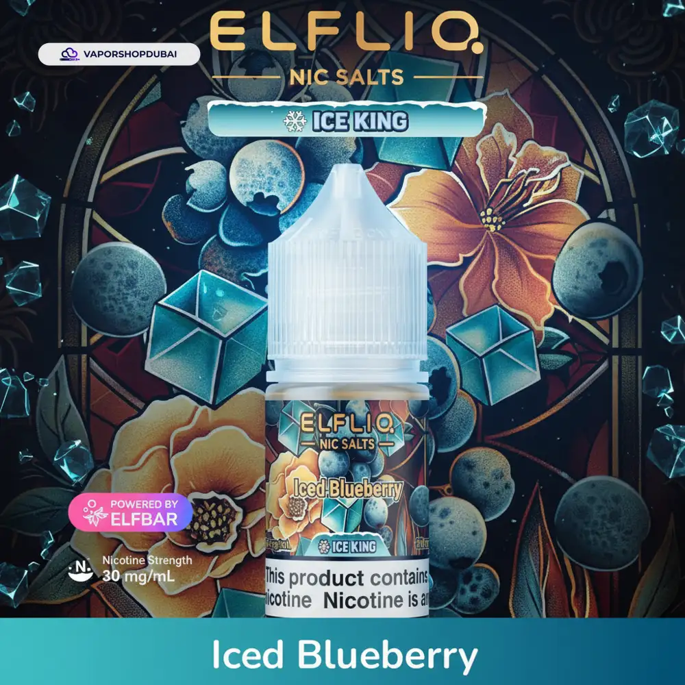 ELFLIQ Nic Salts E-Liquid In UAE 8 ELFLIQ Nic Salts 30mg Ice King In UAE