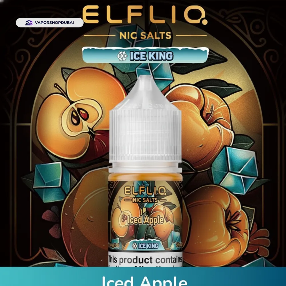 ELFLIQ Nic Salts E-Liquid In UAE 33 iced-apple