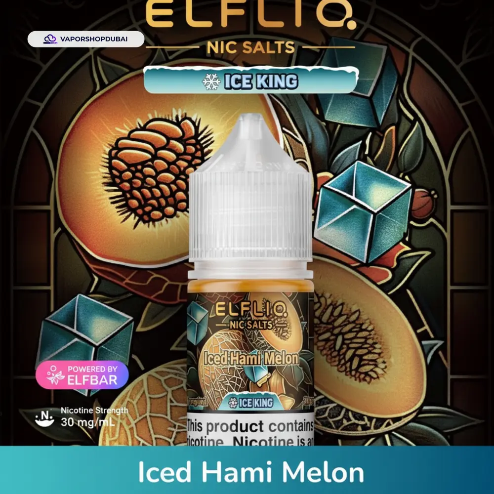 ELFLIQ Nic Salts E-Liquid In UAE 37 iced-hami-melon