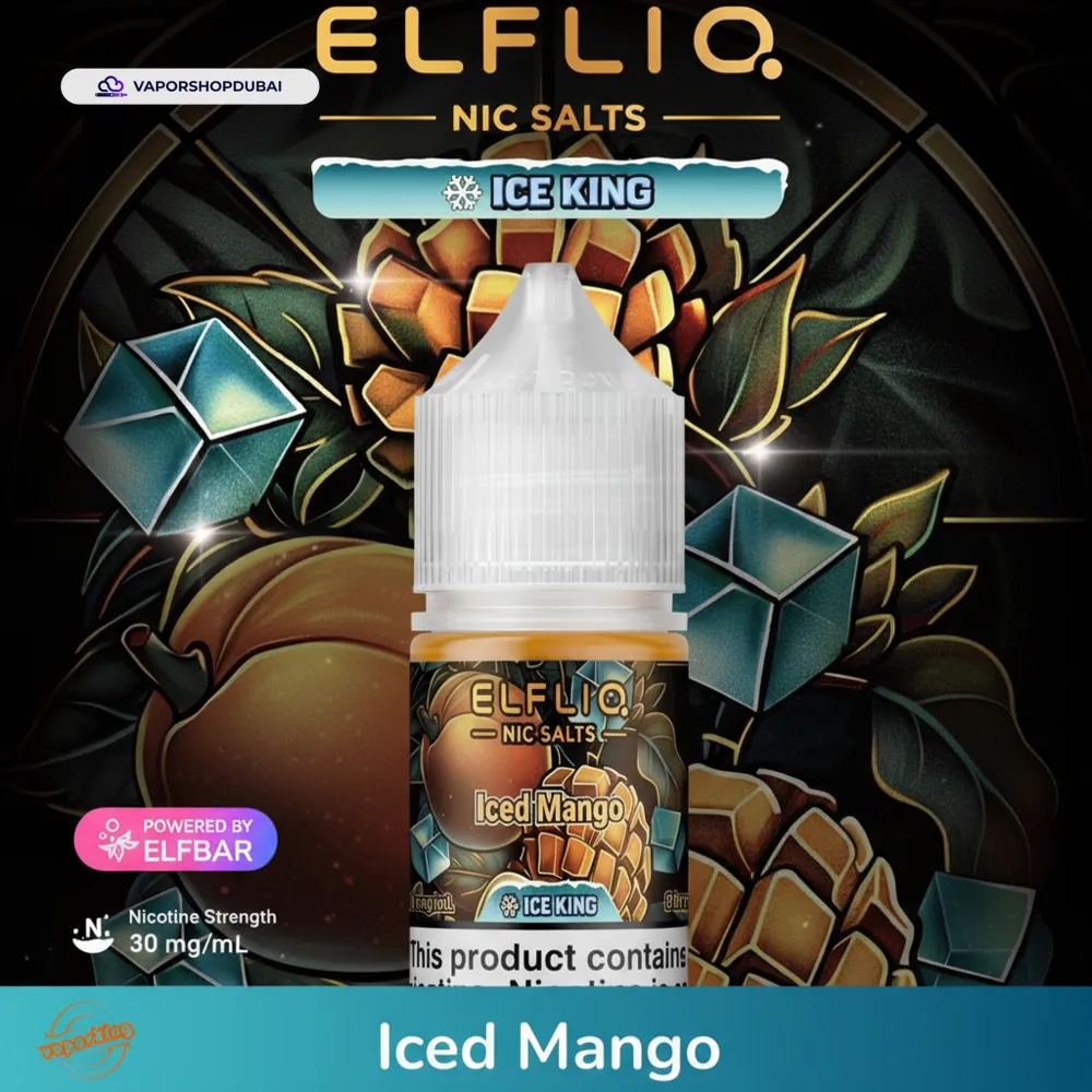 ELFLIQ Nic Salts E-Liquid In UAE 38 iced-mango