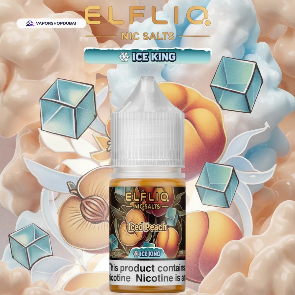 ELFLIQ Nic Salts 30mg Ice King In UAE 42 iced-peach