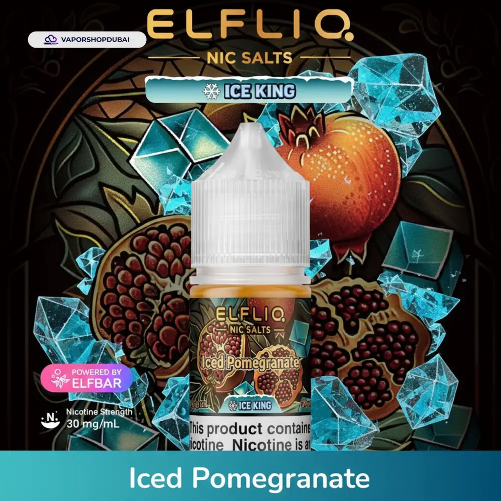 ELFLIQ Nic Salts E-Liquid In UAE 43 iced-pomegranate