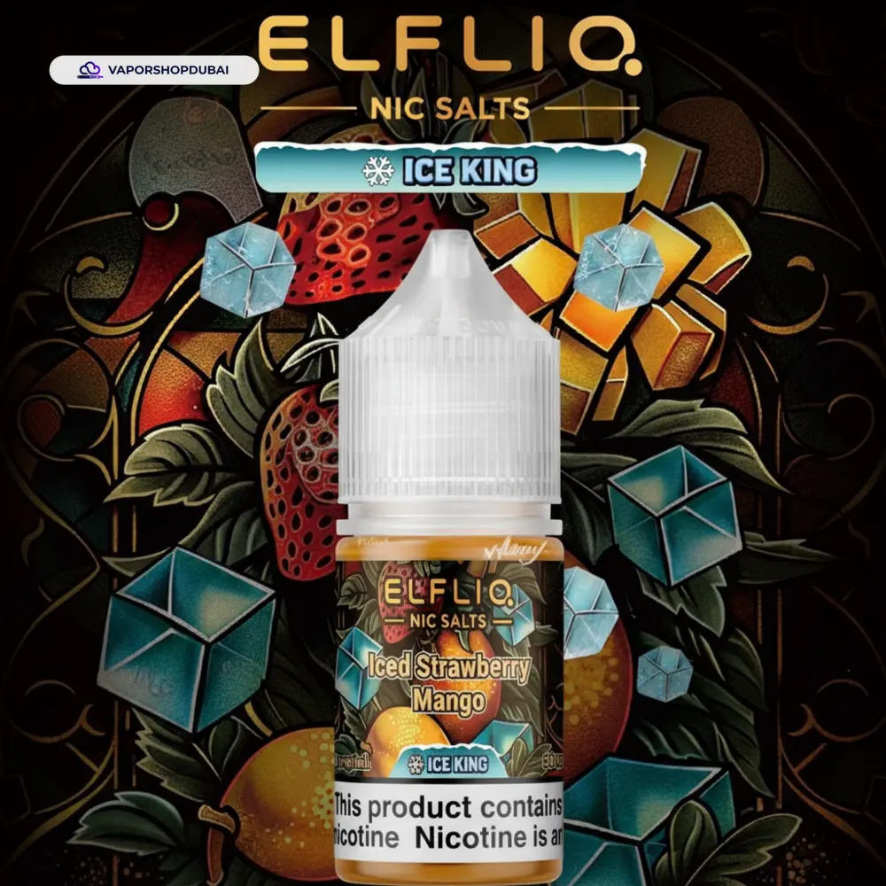 ELFLIQ Nic Salts 30mg Ice King In UAE 44 iced-strawberry-mango