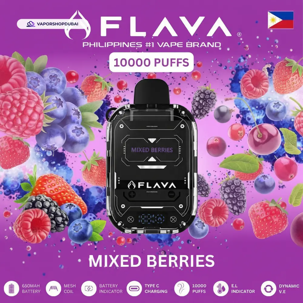 Flava Nimmbox 10000 Puffs Disposable Vape In UAE 29 mixed-berries