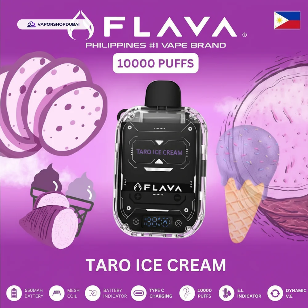 Flava Nimmbox 10000 Puffs Disposable Vape In UAE 33 taro-ice-cream