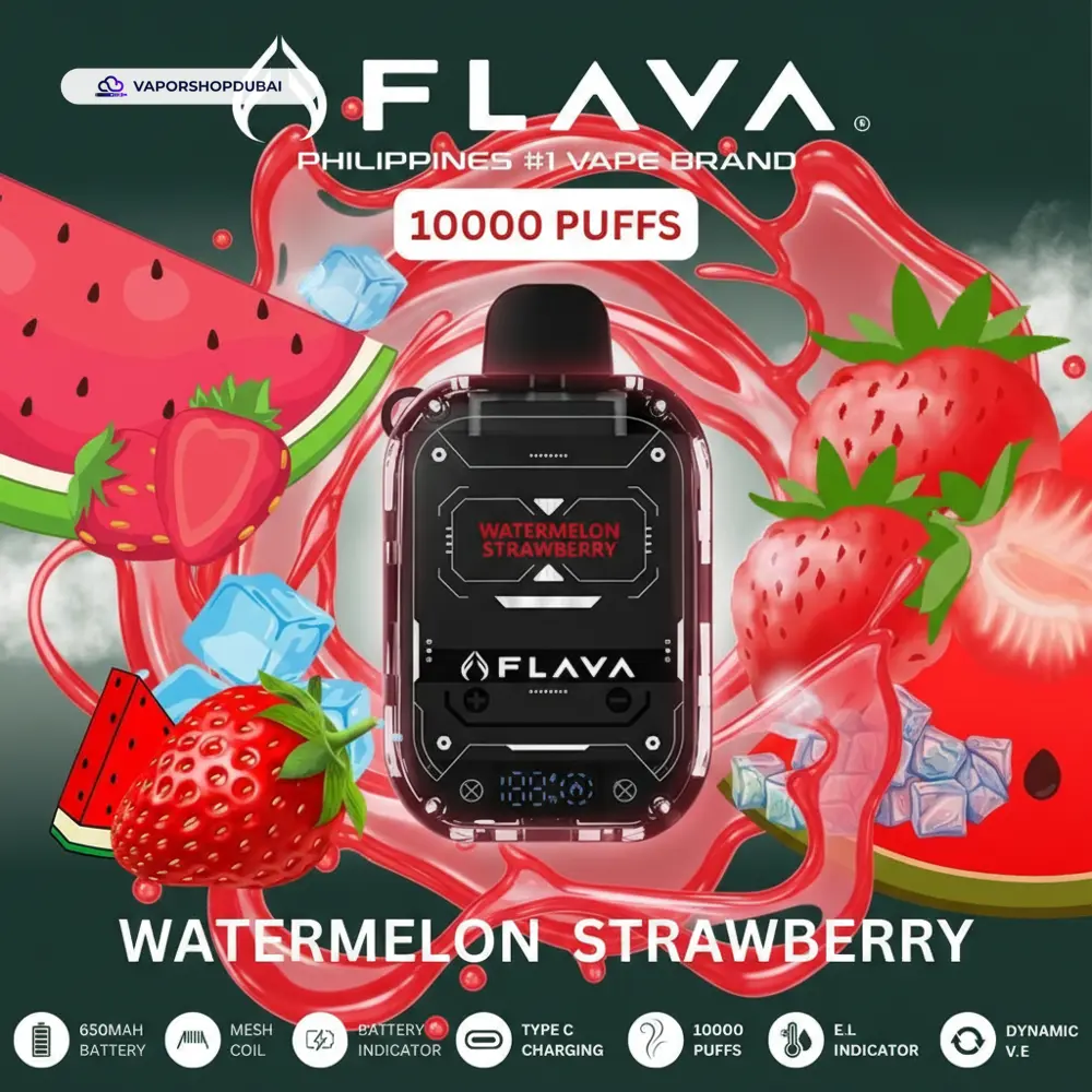Flava Nimmbox 10000 Puffs Disposable Vape In UAE 35 watermelon-strawberry