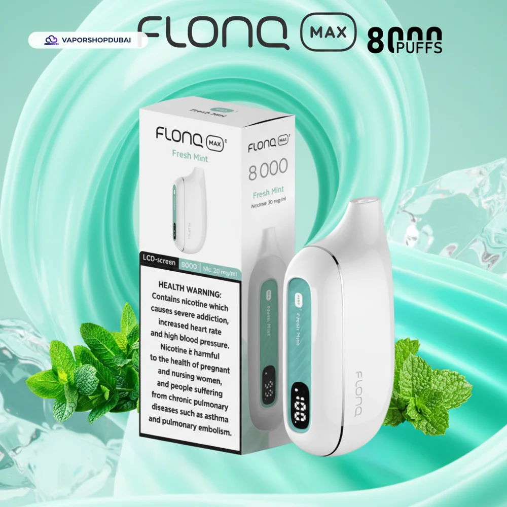 Flonq Max S 8000 Puffs Disposable Vape In UAE 23 fresh-mint