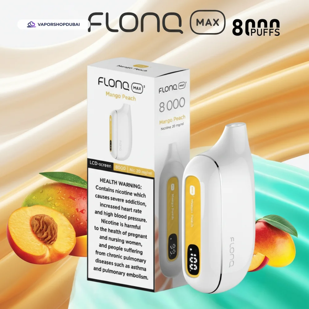 Flonq Max S 8000 Puffs Disposable Vape In UAE 26 mango-peach