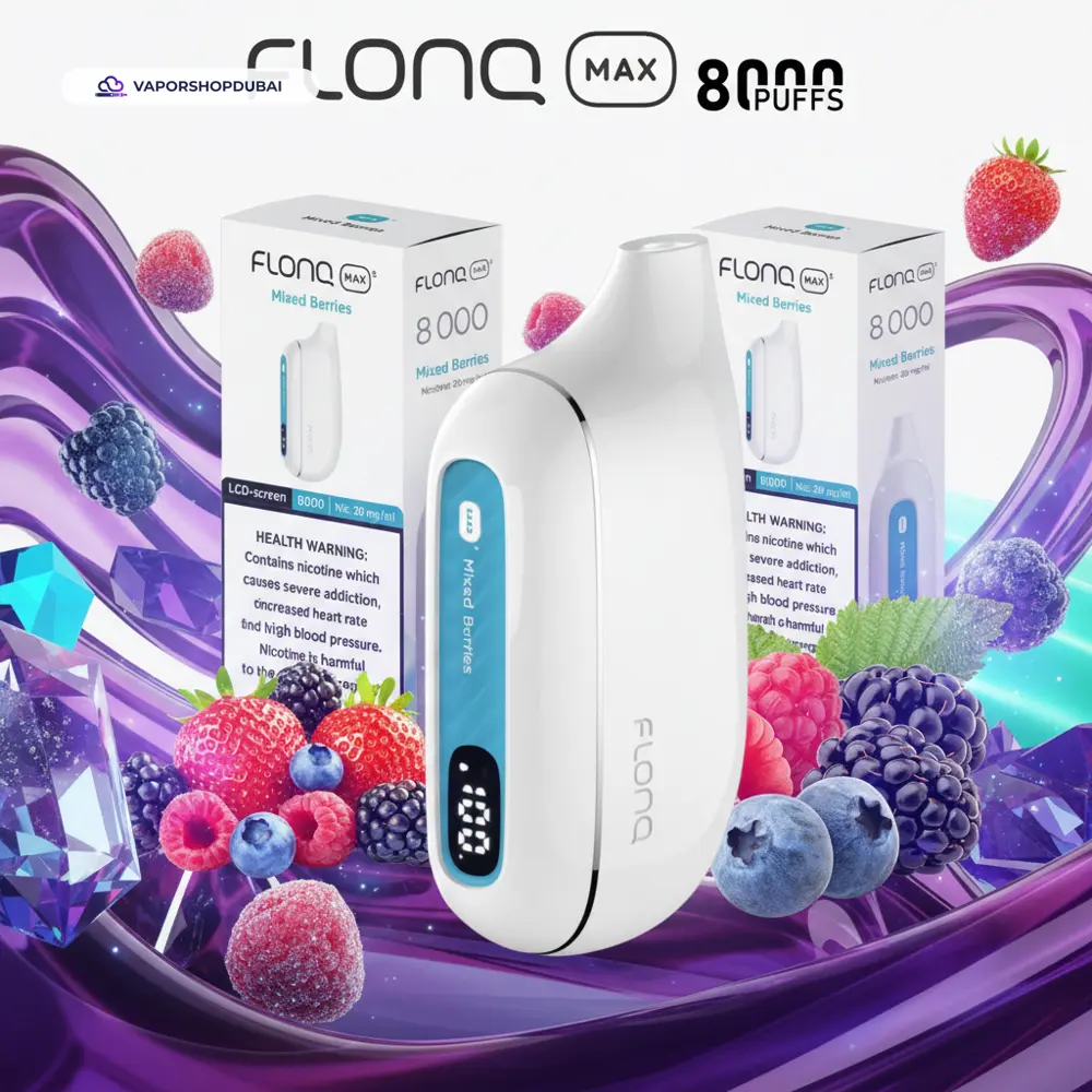 Flonq Max S 8000 Puffs Disposable Vape In UAE 27 mixed-berries