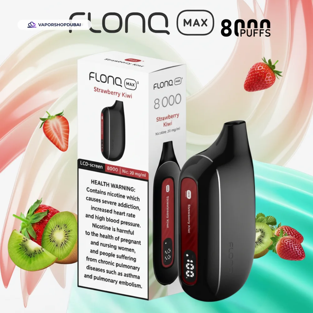 Flonq Max S 8000 Puffs Vape In UAE 29 strawberry-kiwi