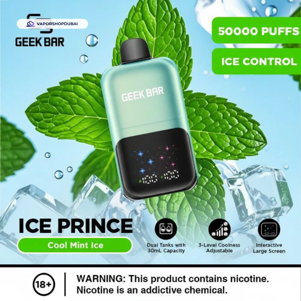 Geek Bar Ice Prince 50000 Puffs Disposable Vape In UAE 23 cool-mint-ice