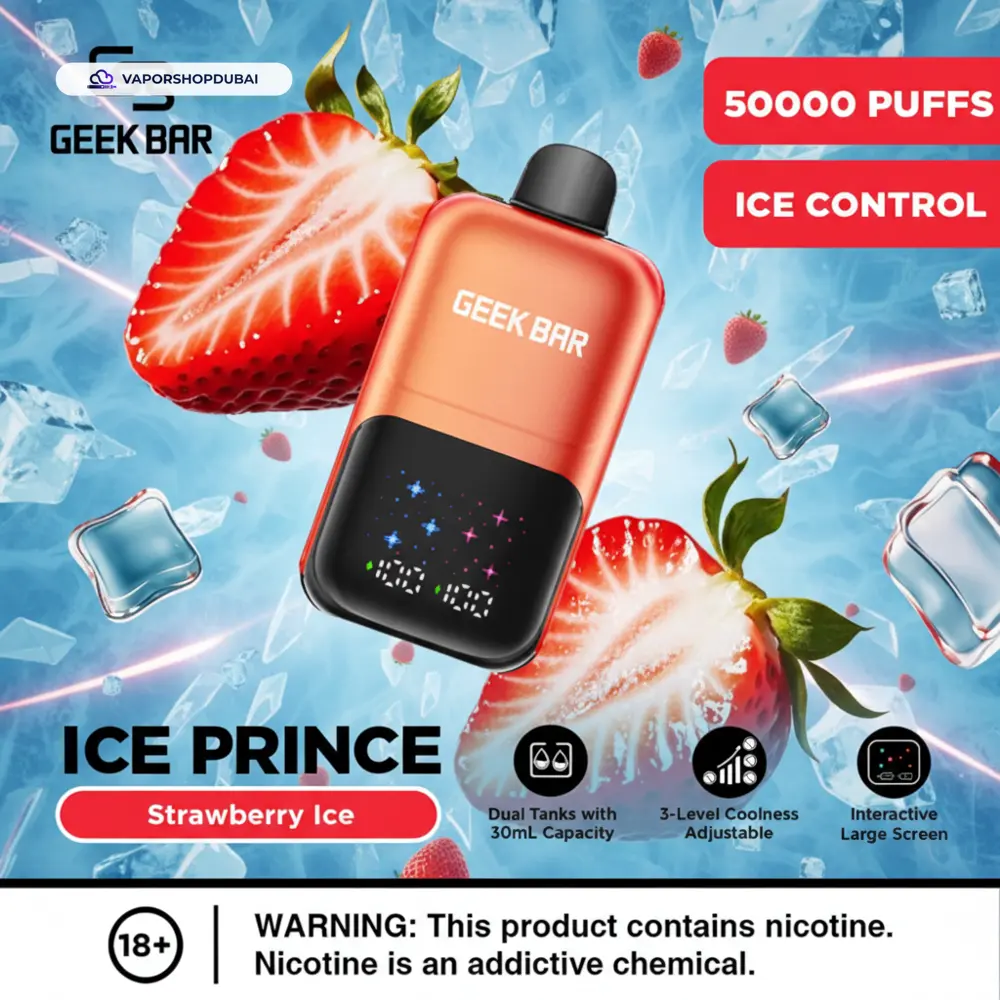 Geek Bar Ice Prince 50000 Puffs Disposable Vape In UAE 14 Geek Bar Ice Prince 50000 Puffs Disposable Vape In UAE