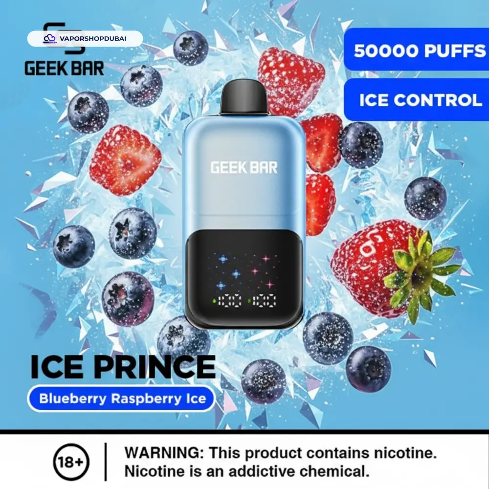 Geek Bar Ice Prince 50000 Puffs Disposable Vape In UAE 7 Geek Bar Ice Prince 50000 Puffs Disposable Vape In UAE