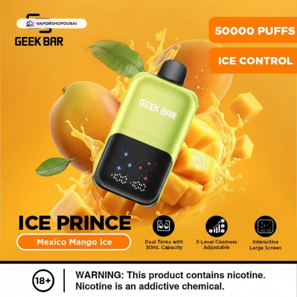 Geek Bar Ice Prince 50000 Puffs Disposable Vape In UAE 25 mexico-mango-ice
