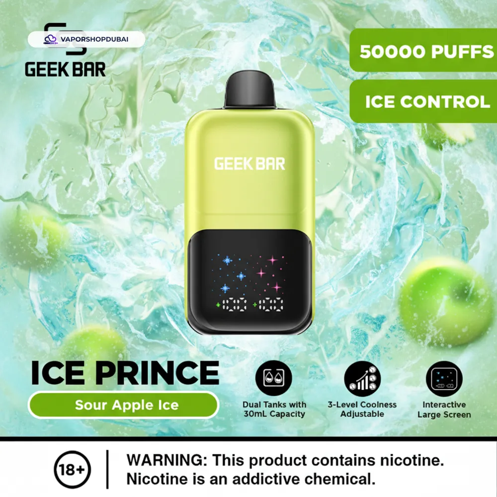 Geek Bar Ice Prince 50000 Puffs Disposable Vape In UAE 28 sour-apple-ice