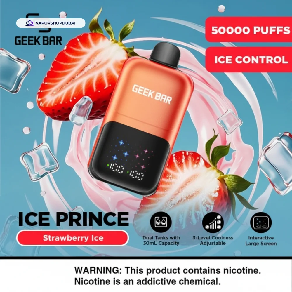 Geek Bar Ice Prince 50000 Puffs Disposable Vape In UAE 29 strawberry-ice