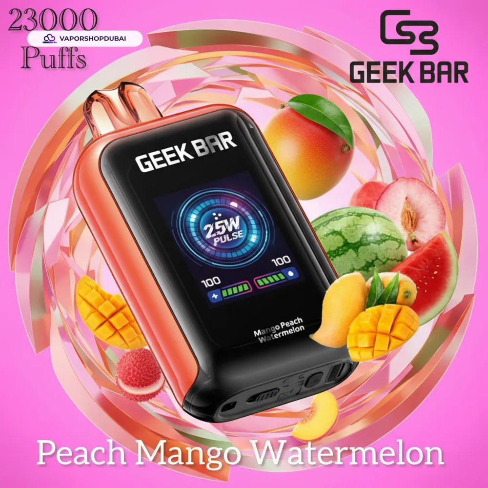 Geek Bar Watt 23000 Puffs Vape In UAE 19 Geek Bar Watt 23000 Puffs Disposable Vape 5% (50mg) Nicotine In UAE, DUBAI