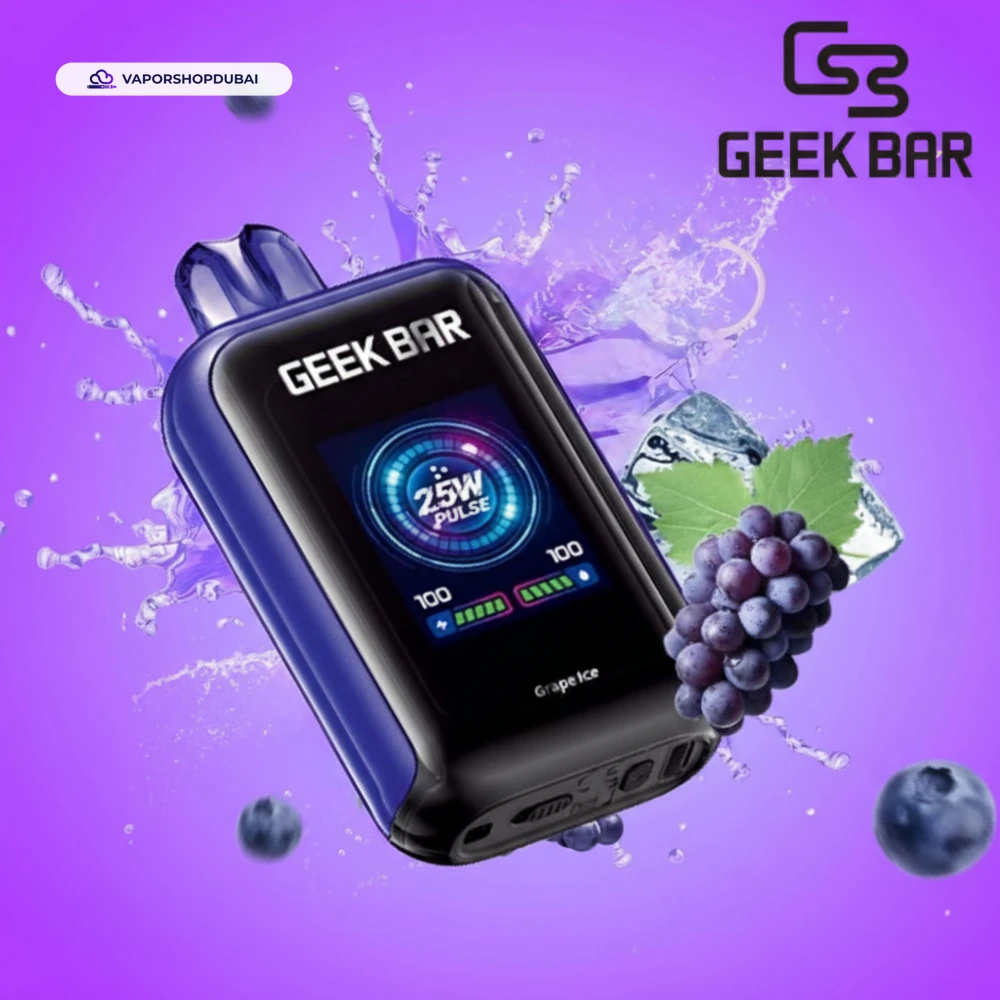 Geek Bar Watt 23000 Puffs Vape In UAE 24 grape-ice