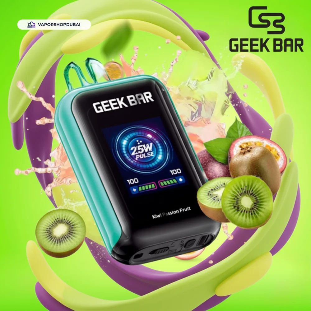 Geek Bar Watt 23000 Puffs Disposable Vape 5% (50mg) Nicotine In UAE, DUBAI 27 kiwi-passion-fruit