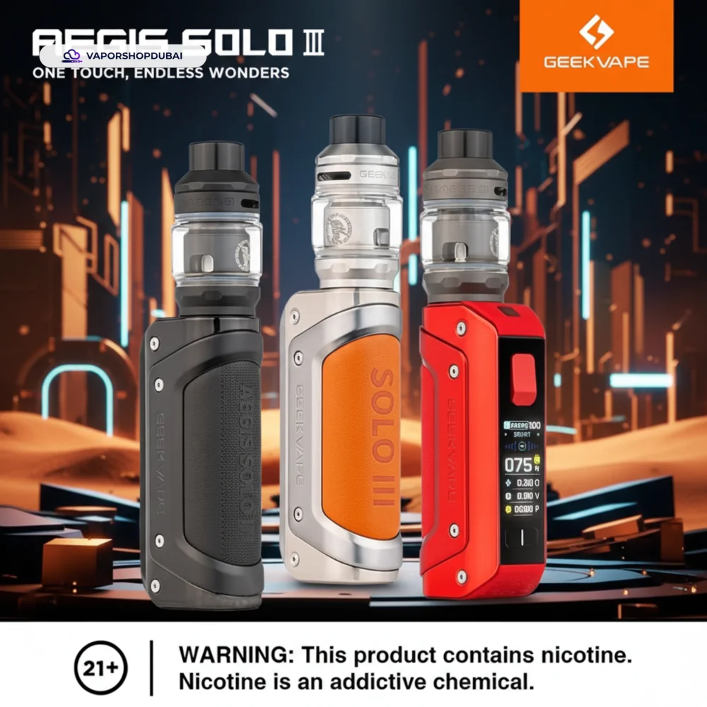Geekvape Aegis Solo 3 Vape Kit (External Battery) 100W In DUBAI, UAE 3 Geekvape Aegis Solo 3 Vape Kit (External Battery) 100W In DUBAI, UAE