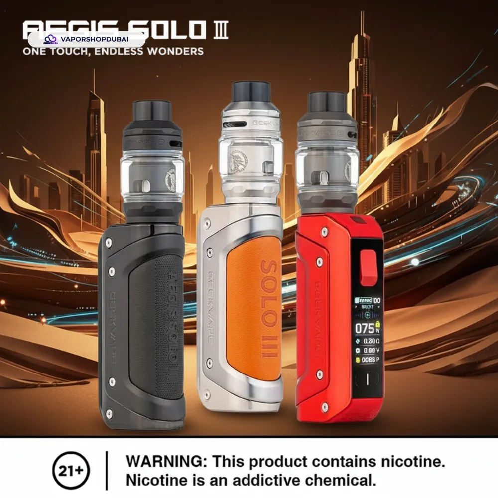 Geekvape Aegis Solo 3 Vape Kit (External Battery) 100W In DUBAI, UAE 1 Geekvape Aegis Solo 3 Vape Kit (External Battery) 100W In DUBAI, UAE