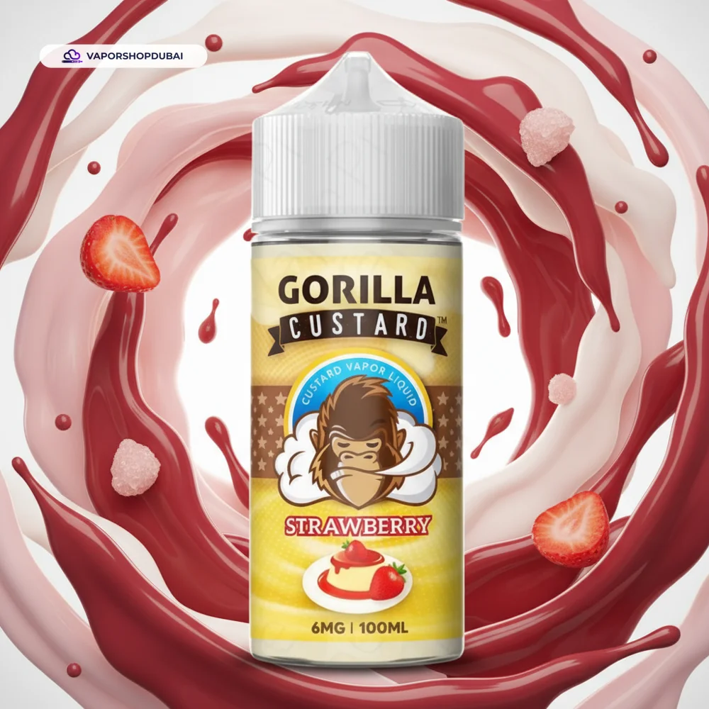 Gorilla Custard 100ml E-Liquid In UAE 9 strawberry