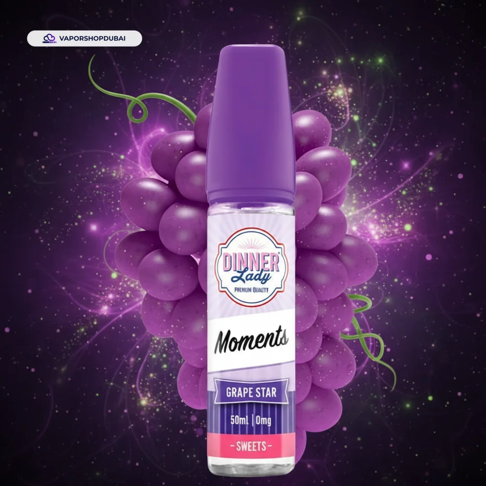 Grape Star Dinner Lady Moments 60ml E-Liquid In UAE 1 Grape Star Dinner Lady Moments 60ml 3mg in UAE