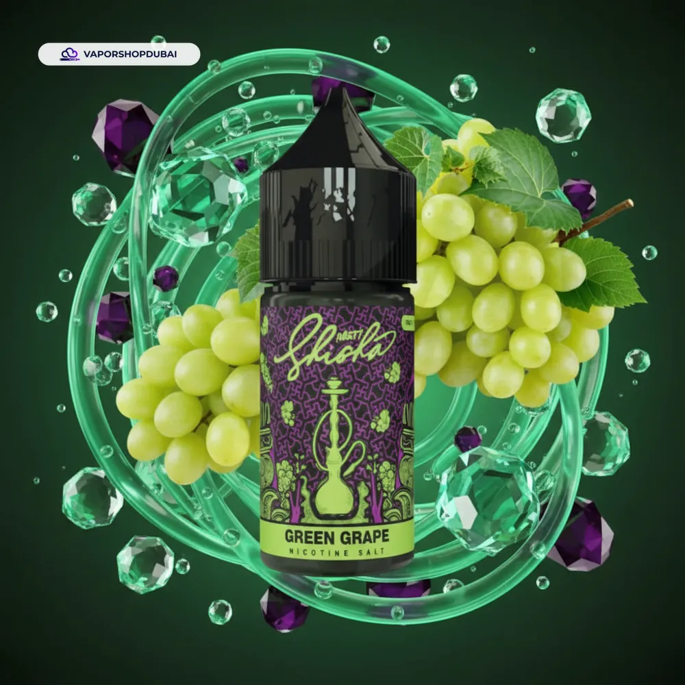 GREEN GRAPE BY NASTY SHISHA NICOTINE SALT 30ML E-Shisha In UAE 1 GREEN GRAPE BY NASTY SHISHA NICOTINE SALT 30ML