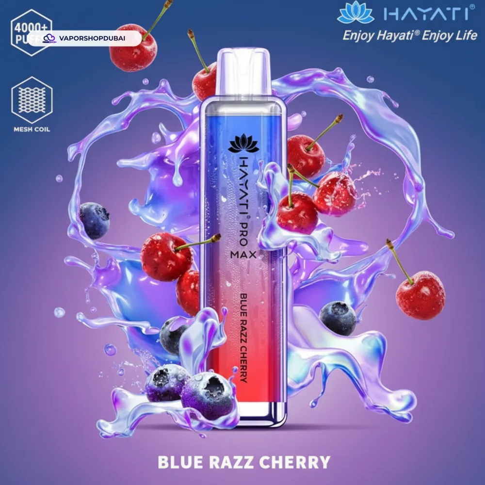 Hayati Pro Max 4000 Puffs Disposable Vape In UAE 2 blue-razz-cherry