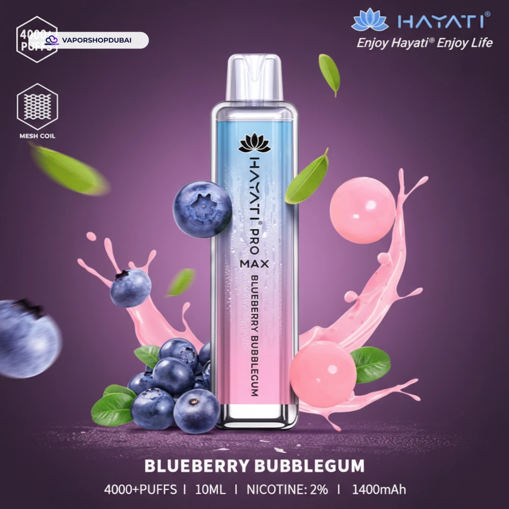 Hayati Pro Max 4000 Puffs Disposable Vape In UAE 4 blueberry-bubblegum