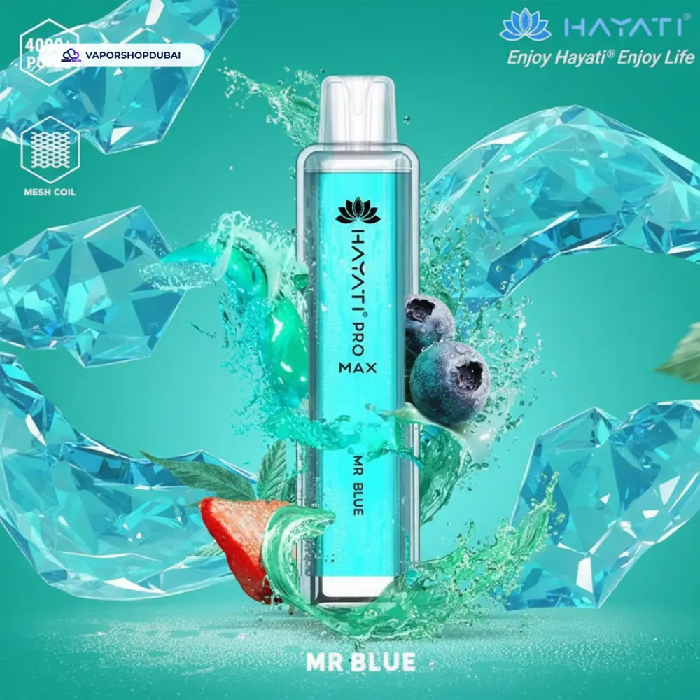 Hayati Pro Max 4000 Puffs Disposable Vape In UAE 12 mr-blue