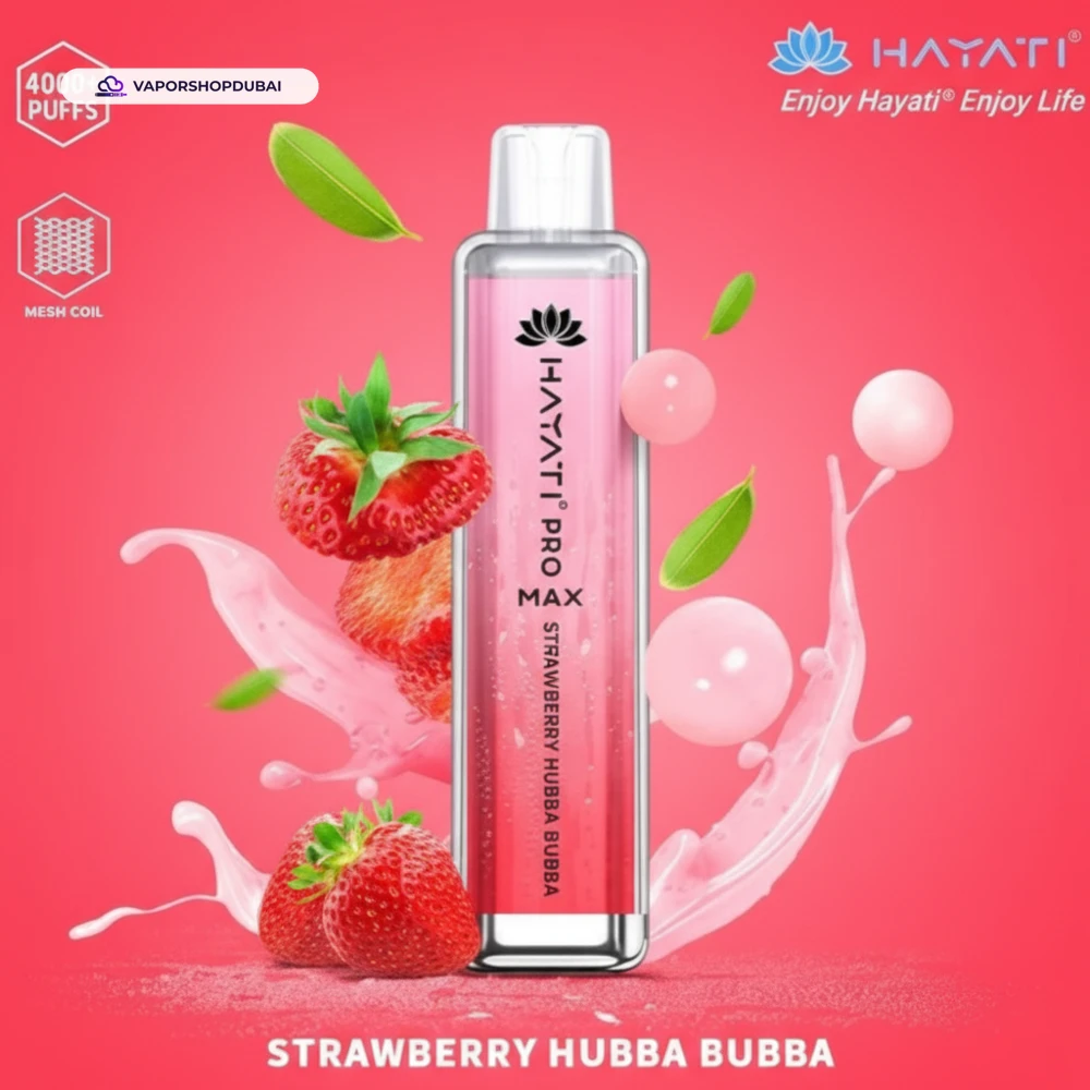 Hayati Pro Max 4000 Puffs Disposable Vape In UAE 15 strawberry-hubba-bubba