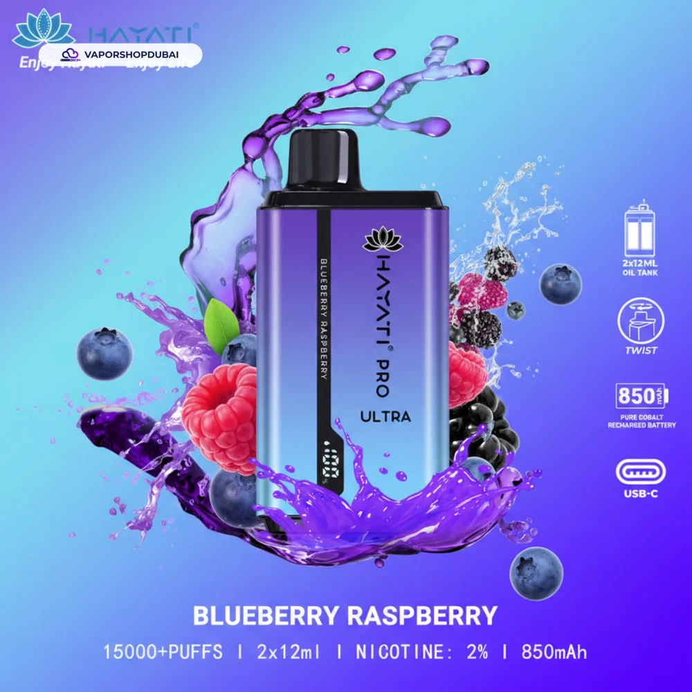 Hayati Pro Ultra 15000 Puffs Disposable Vape In UAE 61 blueberry-raspberry