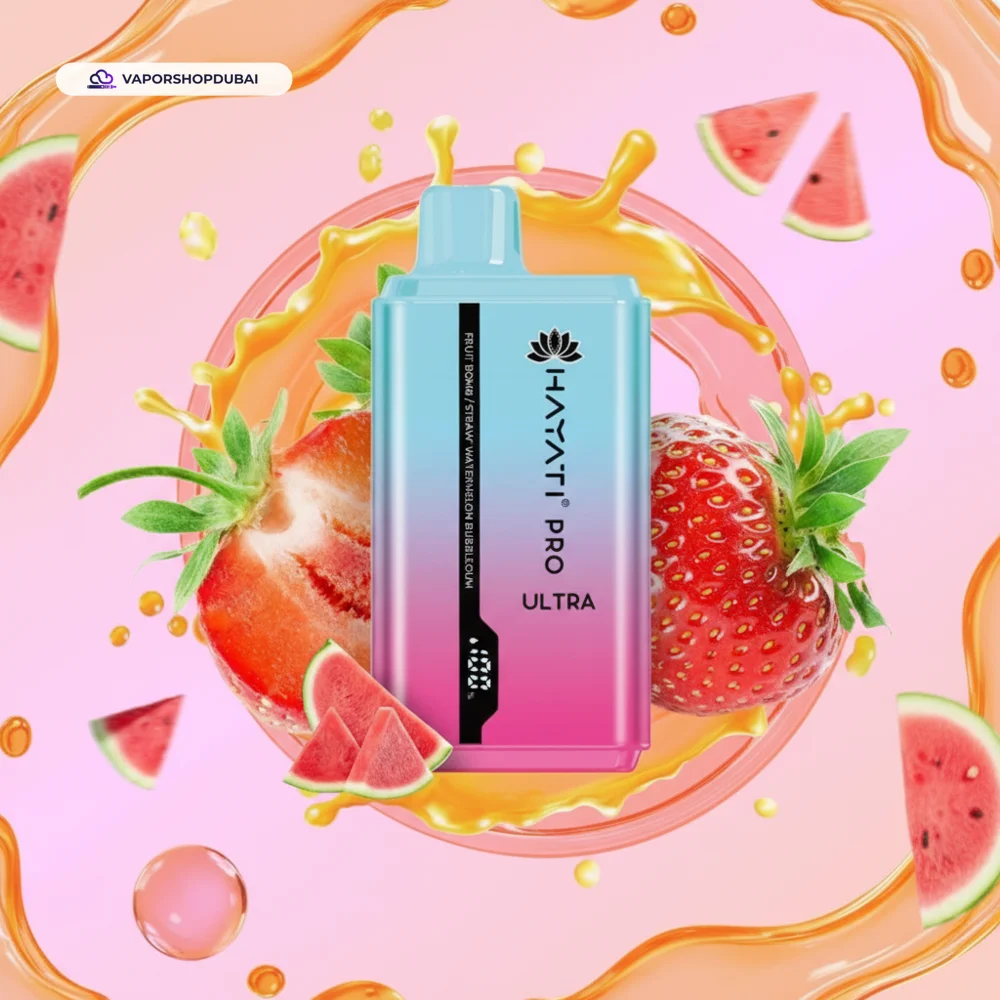 Hayati Pro Ultra 15000 Puffs Disposable Vape In UAE 55 fruit-bomb-straw-watermelon-bubblegum