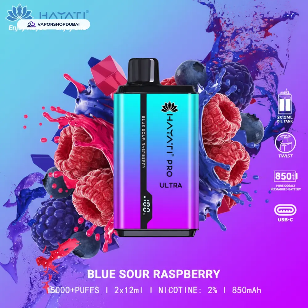 Hayati Pro Ultra 15000 Puffs Disposable Vape In UAE 15 Hayati Pro Ultra 15000 Puffs Disposable Vape In UAE