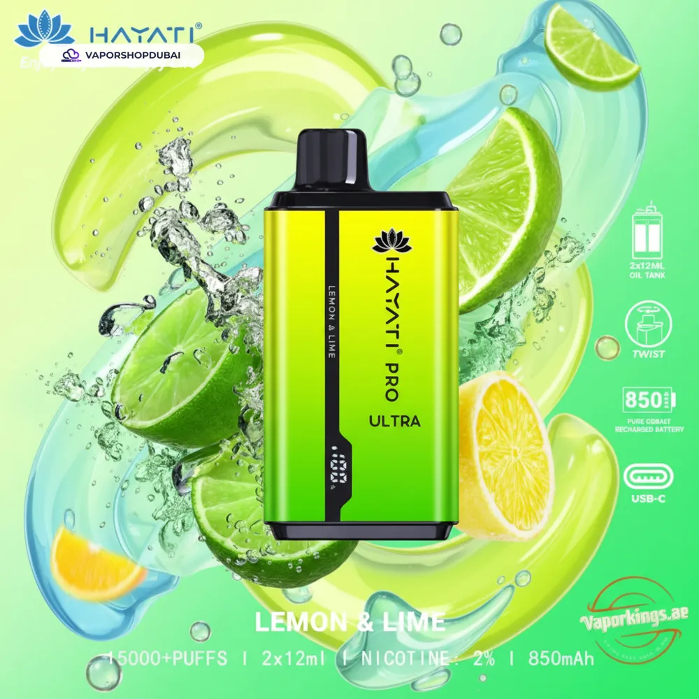 Hayati Pro Ultra 15000 Puffs Disposable Vape In UAE 30 Hayati Pro Ultra 15000 Puffs Disposable Vape In UAE