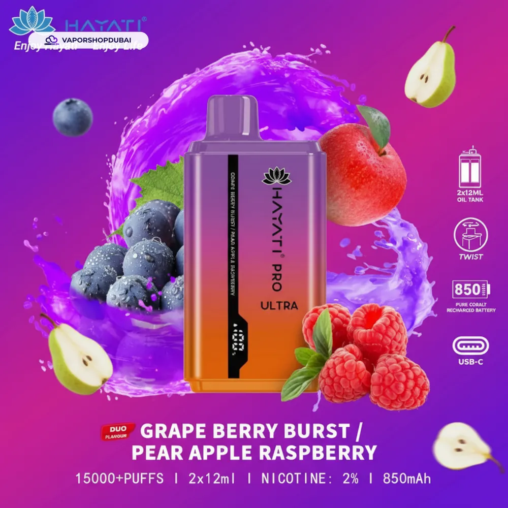 Hayati Pro Ultra 15000 Puffs Disposable Vape In UAE 32 Hayati Pro Ultra 15000 Puffs Disposable Vape In UAE