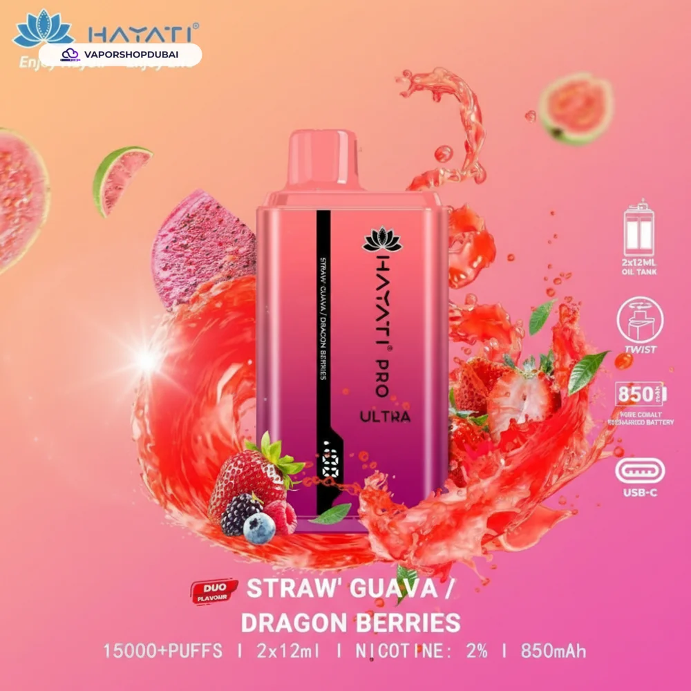 Hayati Pro Ultra 15000 Puffs Disposable Vape In UAE 49 strawberry-watermelon