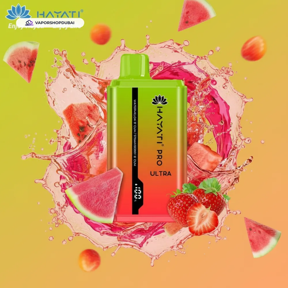 Hayati Pro Ultra 15000 Puffs Disposable Vape In UAE 50 watermelon-b-gum-strawberry-b-gum