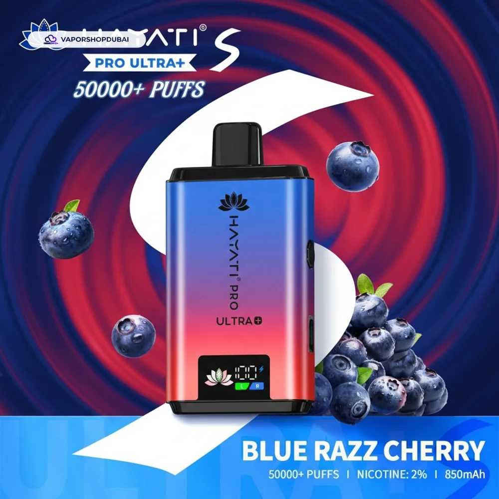 Hayati Pro Ultra+ S 50000 Puffs Disposable Vape In UAE 44 blue-razz-cherry