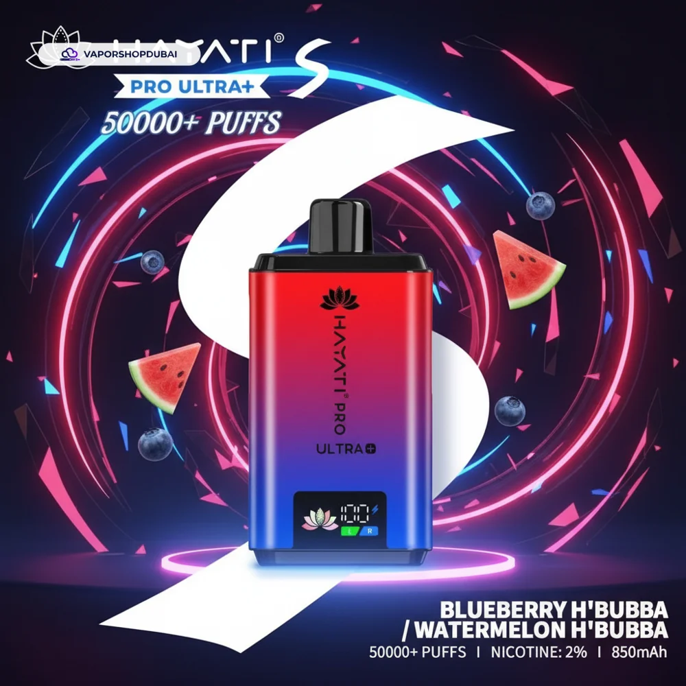 Hayati Pro Ultra+ S 50000 Puffs Disposable Vape In UAE 48 blueberry-hubba-bubba-watermelon-hubba-bubba-2